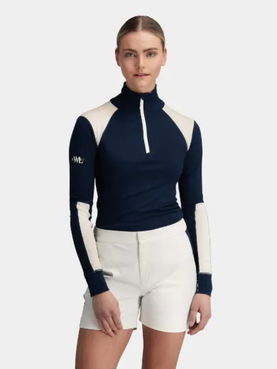 Bilde av WoolLand Hilleknuten LS top Blue Ink